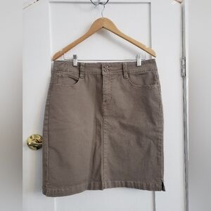 Gloria Vanderbilt Brown Mini Skirt 2012 Size 10 Casual Everyday Classic